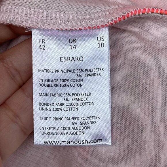 MANOUSH CORAL DRESS SIZE 10 - Picture 6 of 9